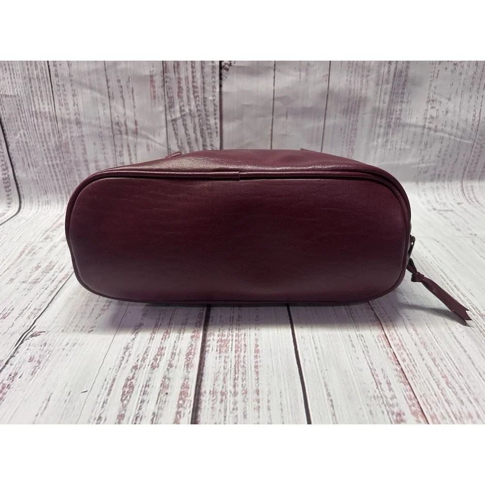 Vintage Style Burgundy Patchwork Satchel Floral Tapestry Croc Embossed Dome Bag
